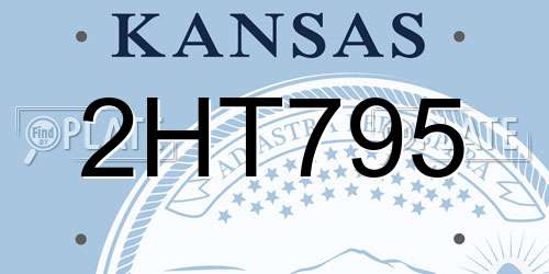 2HT795 Kansas License Plate