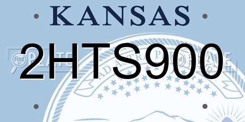 2HTS900 Kansas License Plate