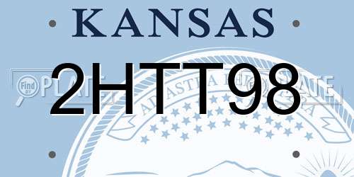 2HTT98 Kansas License Plate