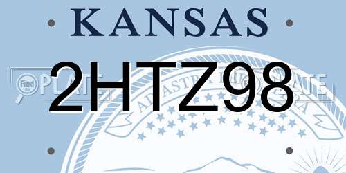 2HTZ98 Kansas License Plate