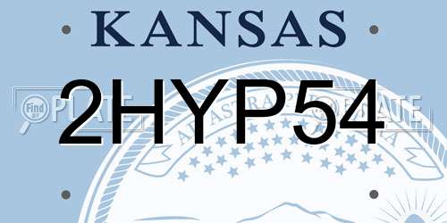 2HYP54 Kansas License Plate