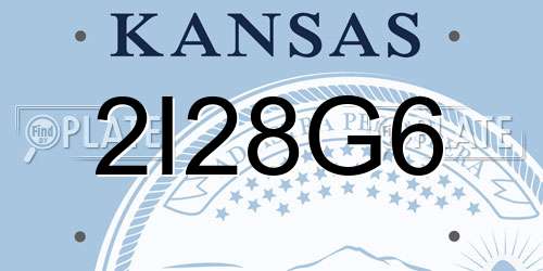 2I28G6 Kansas License Plate