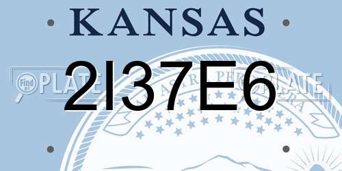 2I37E6 Kansas License Plate