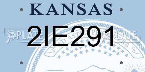 2IE291 Kansas License Plate