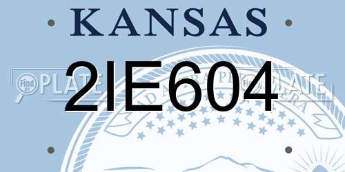 2IE604 Kansas License Plate