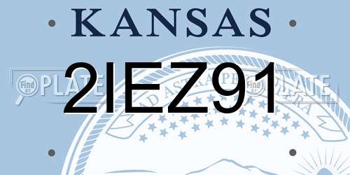 2IEZ91 Kansas License Plate