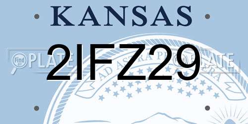 2IFZ29 Kansas License Plate
