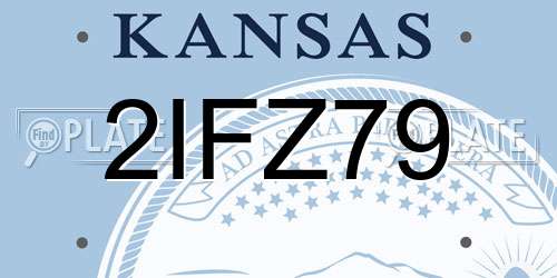 2IFZ79 Kansas License Plate