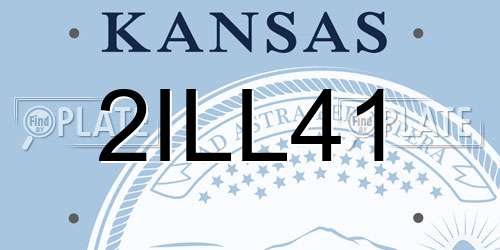 2ILL41 Kansas License Plate