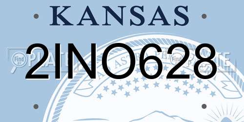 2INO628 Kansas License Plate