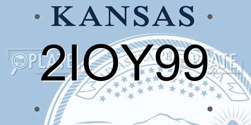 2IOY99 Kansas License Plate