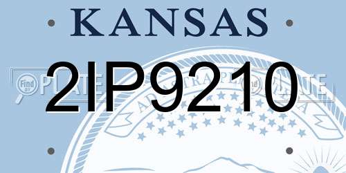 2IP9210 Kansas License Plate