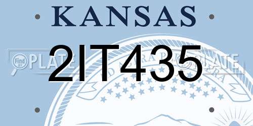 2IT435 Kansas License Plate
