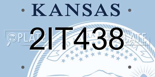 2IT438 Kansas License Plate
