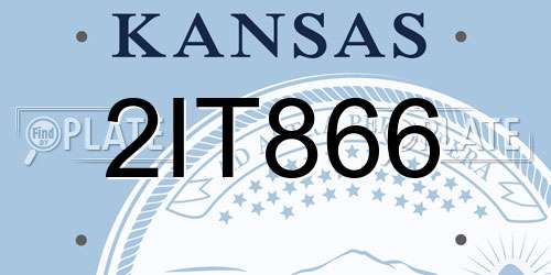 2IT866 Kansas License Plate
