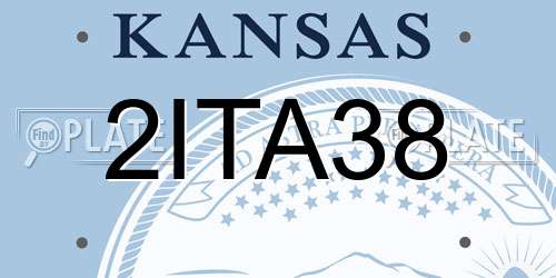 2ITA38 Kansas License Plate