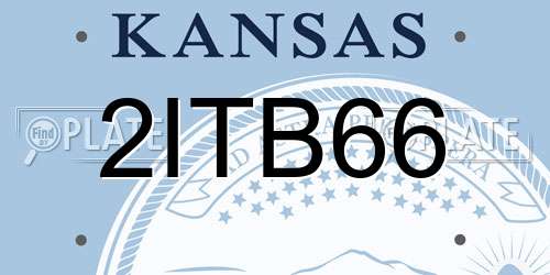 2ITB66 Kansas License Plate