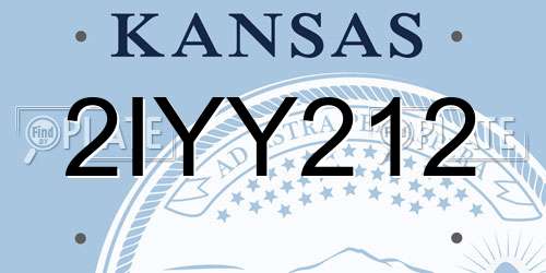 2IYY212 Kansas License Plate