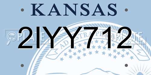 2IYY712 Kansas License Plate