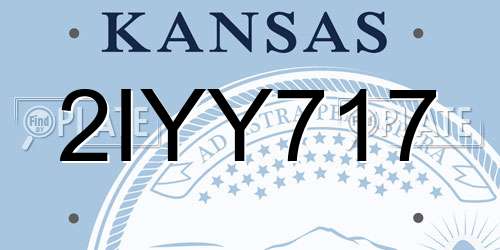 2IYY717 Kansas License Plate