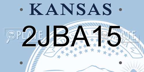 2JBA15 Kansas License Plate