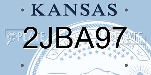 2JBA97 Kansas License Plate