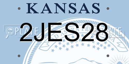 2JES28 Kansas License Plate