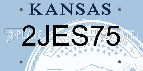 2JES75 Kansas License Plate