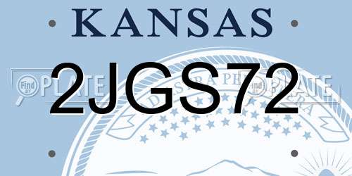 2JGS72 Kansas License Plate