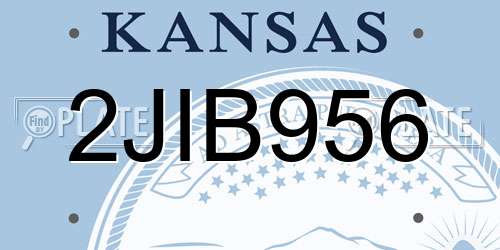 2JIB956 Kansas License Plate