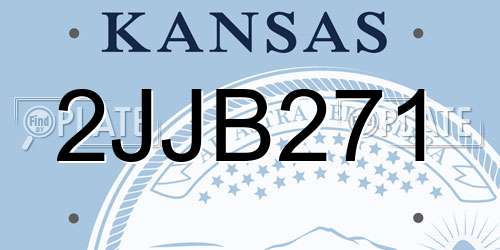 2JJB271 Kansas License Plate
