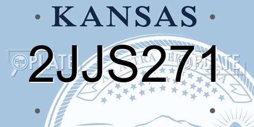 2JJS271 Kansas License Plate