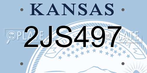2JS497 Kansas License Plate