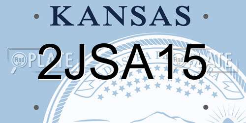 2JSA15 Kansas License Plate