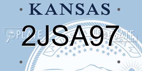 2JSA97 Kansas License Plate