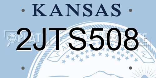 2JTS508 Kansas License Plate