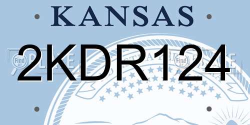 2KDR124 Kansas License Plate