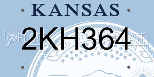 2KH364 Kansas License Plate