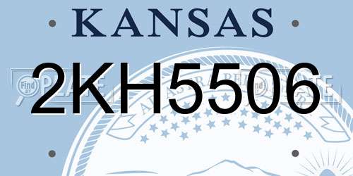 2KH5506 Kansas License Plate