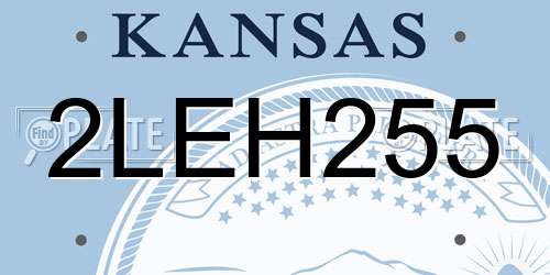 2LEH255 Kansas License Plate