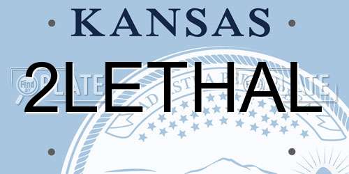 2LETHAL Kansas License Plate