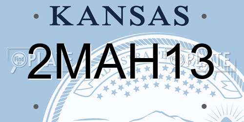 2MAH13 Kansas License Plate