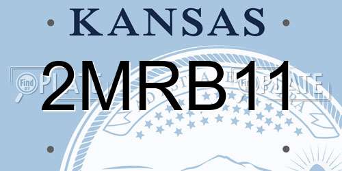 2MRB11 Kansas License Plate