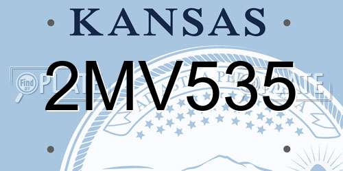 2MV535 Kansas License Plate