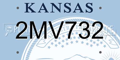 2MV732 Kansas License Plate