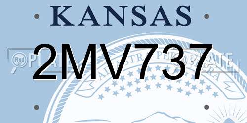 2MV737 Kansas License Plate