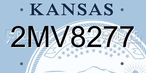 2MV8277 Kansas License Plate