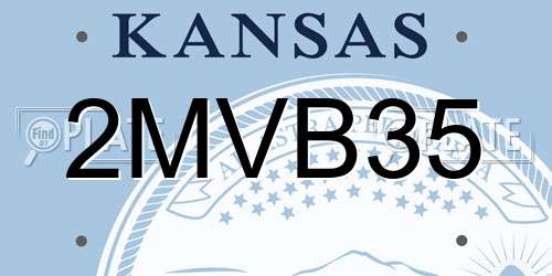 2MVB35 Kansas License Plate