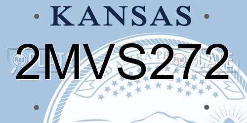 2MVS272 Kansas License Plate