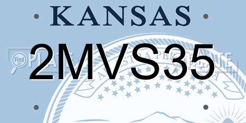2MVS35 Kansas License Plate